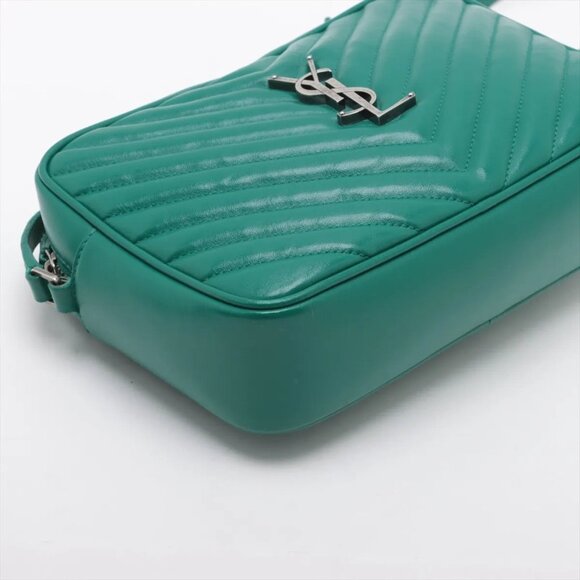 Saint Laurent Paris Lou Camera Leather Shoulder bag Green 574494 - Picture 4 of 13